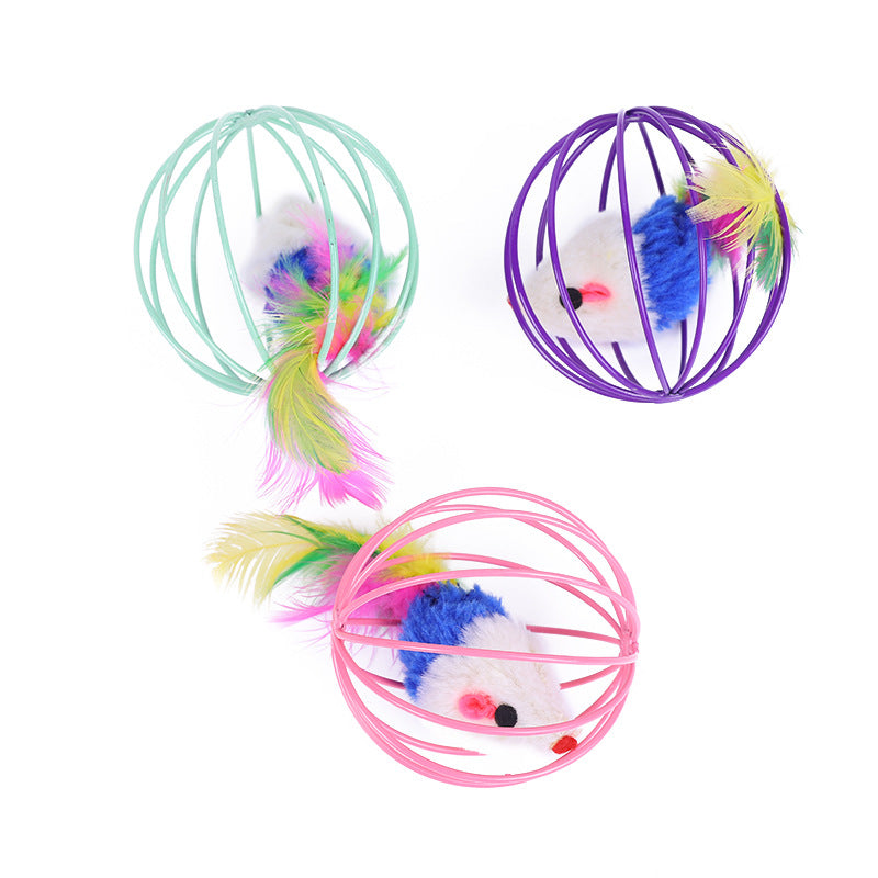 Your feline friends won’t be able to resist these fun feather tail furry mice. I was using similar toys for years for our cat and they provide much-needed exercise for your feline friend. The furry mouse is with colourful feather tail, it is so cute and beautiful, and the cage rattles when the toy rolls providing extra stimulation