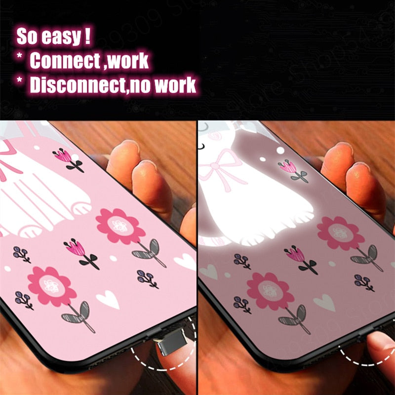 3D Cute Cat Shockproof Glass Phone Case For iPhone 11 12 Pro XR XS Max X 6 7 8 Plus, Cute cat, enlarged image