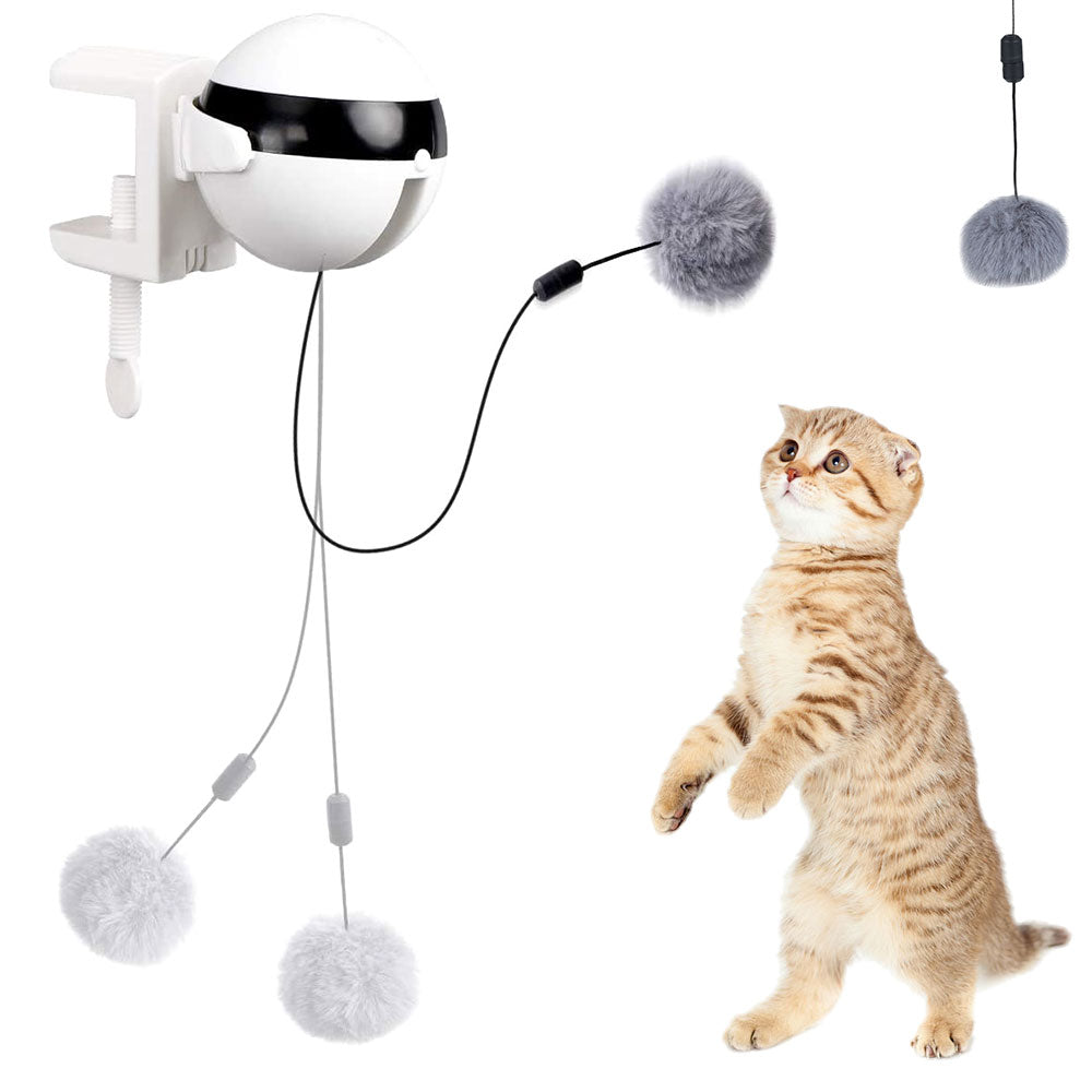 Keeps Your Cat Happy and Healthy!  Surely a toy that every cat dreams of - a ball on a string that bounces by itself!  This cool-looking toy will keep your cat active, healthy, and playful! Having a toy like this around for our little friends will make sure they're never bored! 