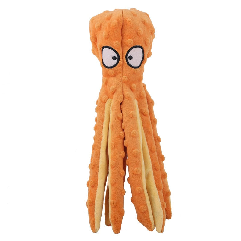 8 Legs Octopus Soft Stuffed Plush Cat or Dog Toy. Interactive game with your cat or puppy. Be surprised at cat's reaction to the sound the toy makes!. Yellow