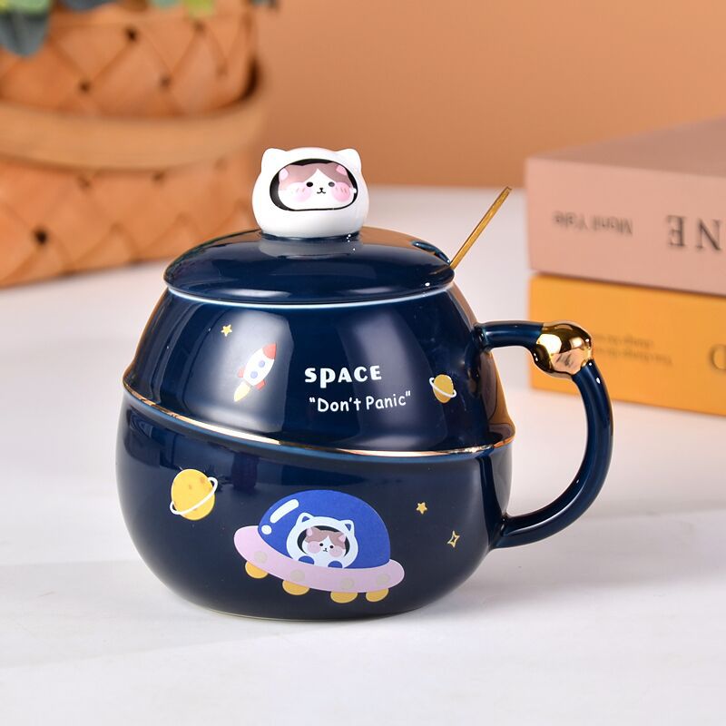 Spoint yourself or your loved ones with this elegant tea set.  Purrfect for Cat Mom or Dad gift, as well as Wedding, birthday, Christmas, Valentine's Day, Spring Festival, Father's Day, Mother's Day, Anniversary, Party, Opening Ceremony - Space cat