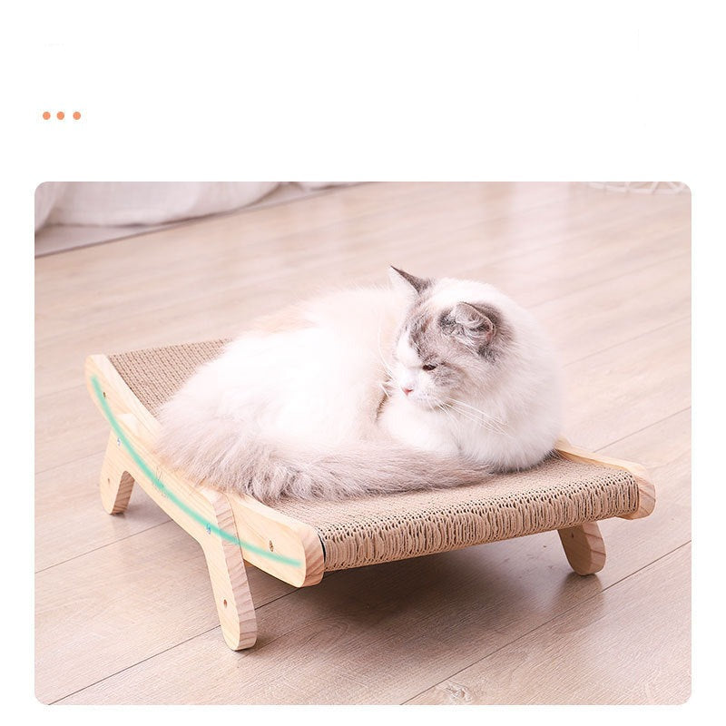 Meow fairy corrugated paper cat scratch board nest solid wood cat bed funny cat toy sofa protection cat litter cat paw board cat cat supplies