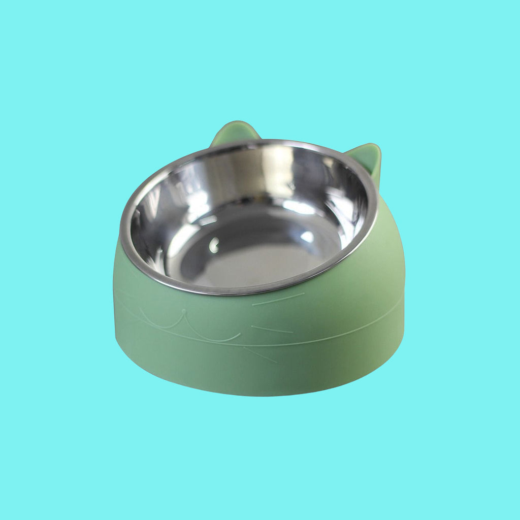 Delight your furry family members with this stainless steel pet bowl featuring cute cat ears and a durable design. Very durable and easy to clean. Dishwasher safe, it's the purr-fect way to show your pets you care!