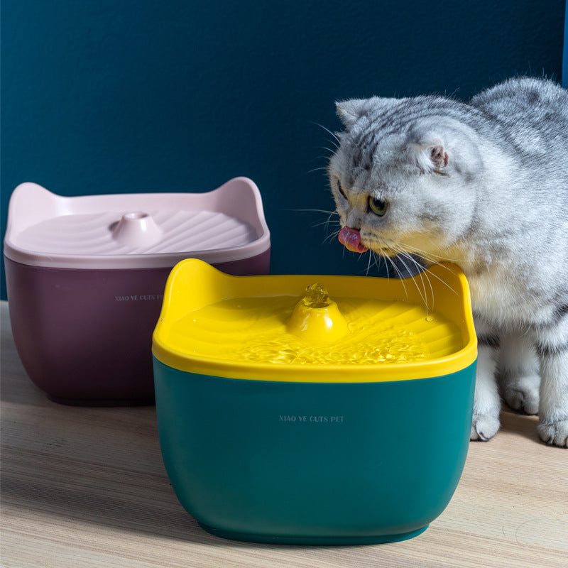 A cat water fountain is a device that provides running water for cats to drink from. It typically consists of a bowl or reservoir for holding water, a pump to circulate the water, and a spout or fountain feature from which the water flows. Some fountains also include filters to remove impurities from the water. The running water in the fountain can encourage cats to drink more, as they are naturally drawn to moving water sources.