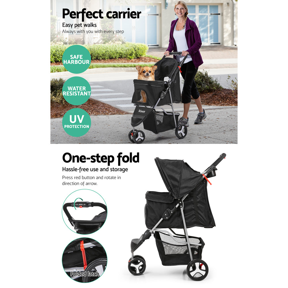 Need to take your small pet out for a walk with minimum hassle? You can, with the i.Pet Pet Stroller. It is sturdy, well-made, comfortable and comes with a host of pet-friendly features.