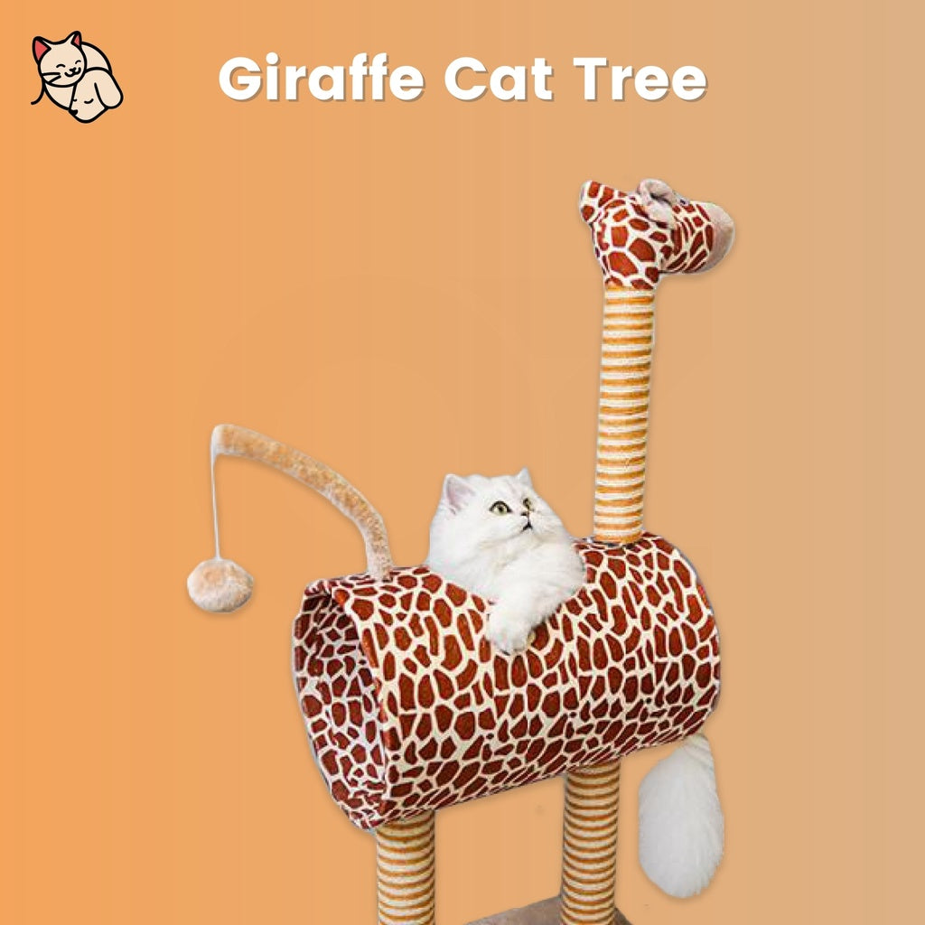 Giraffe Cat Tree Giraffe  - Scratching Post Cat Tree Pet Scratcher Tower Condo Furniture Bed House