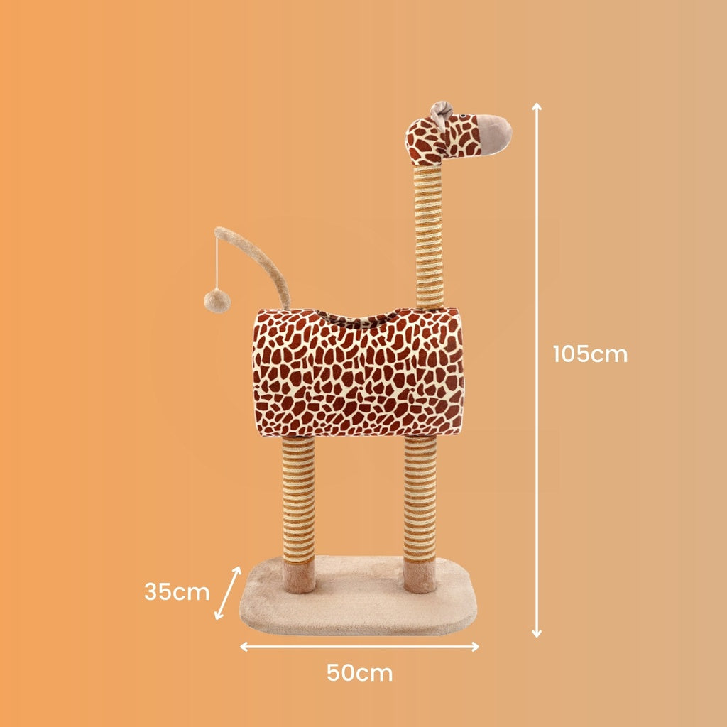 Giraffe Cat Tree Giraffe  - Scratching Post Cat Tree Pet Scratcher Tower Condo Furniture Bed House size - 105 cm height by 50 cm width and 35 cm depth