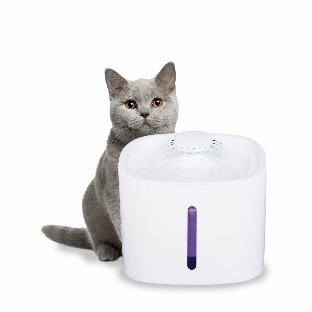 Pet Water Fountain Dispenser  FEATURES OVERVIEW  3L Large Capacity An average cat needs to have at least 300ml of water per day, which means that this pet fountain can meet the drinking needs of an average cat for about 20 days. This means you can leave home without worrying about your cat being dehydrated.