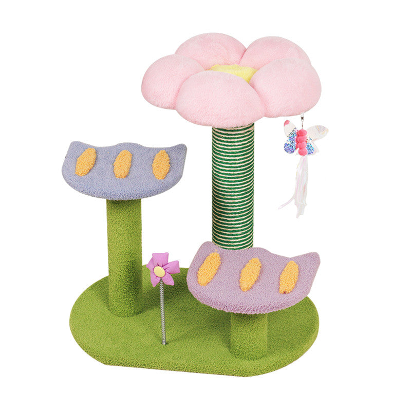 Give your feline friend the ultimate playtime experience with this Tulip Cat Tree Tower! Designed as a magical castle and cozy nest, it features a sturdy sisal rope that prevents shaking and also doubles as a scratcher to protect your furniture. With comfortable fabrics and a charming design, your cat or kitten will thank you!