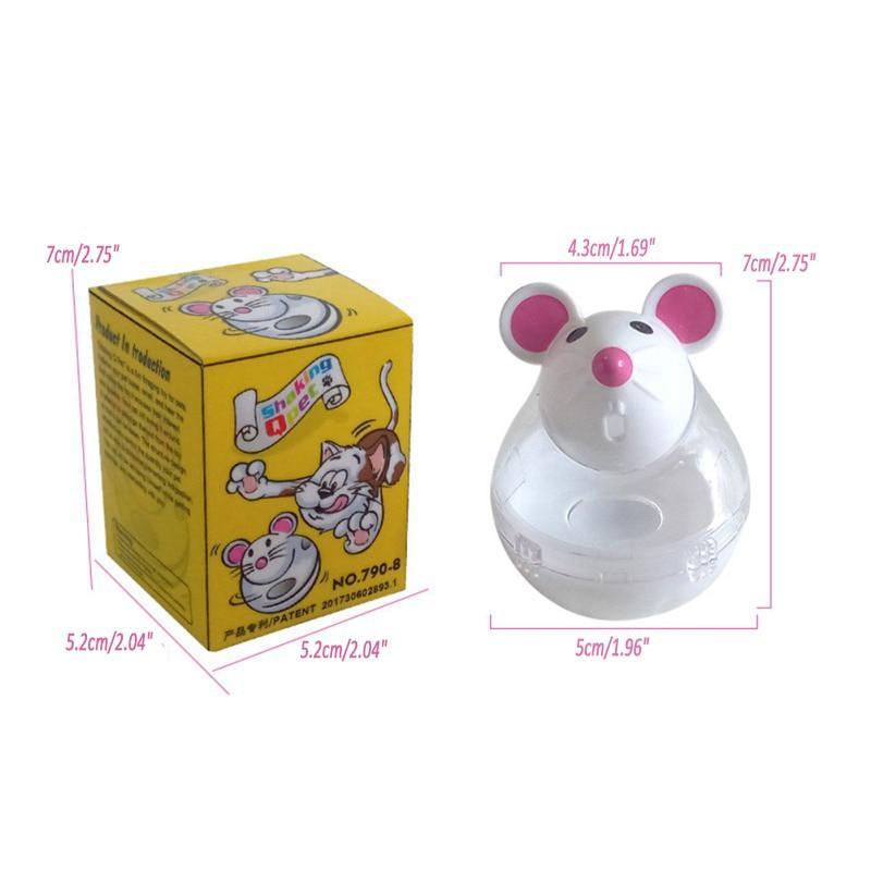 Reward your cat with treats using this Funny Mouse Rolling Dispenser to keep your cat active and healthy. 