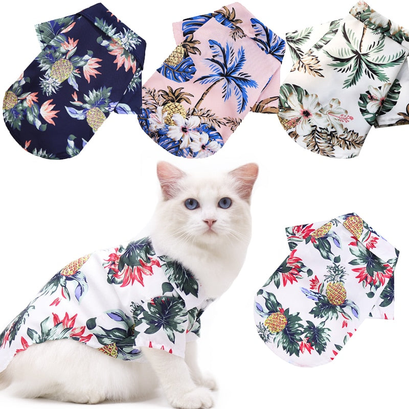 Summer Hawaii Casual Beach Shirts for Pets (Cat or a small Dog)